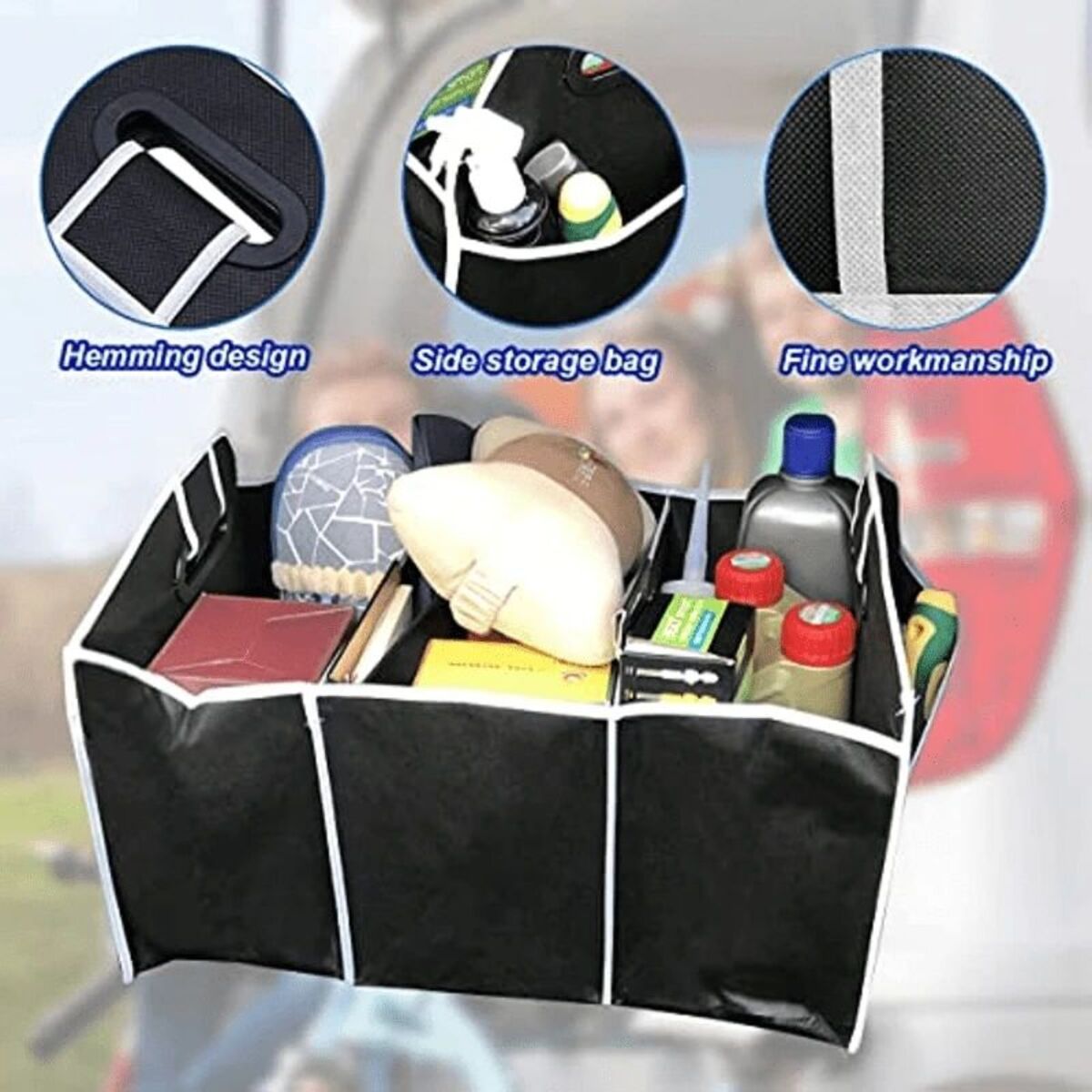 Car Trunk Organizer - Large Capacity & Foldable Design